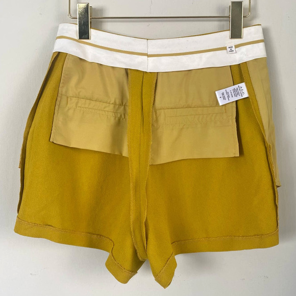 A.L.C. Cohen High Waist Shorts $365 Citrine Size 6 Mustard Yellow Tailored Fit - Picture 6 of 10
